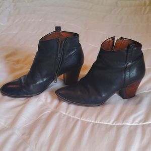 Madewell boots with stacked heel